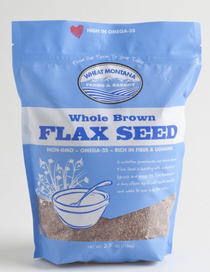 Whole Brown Flaxseed - Wheat Montana (2.5 Pound Bag) - Click Image to Close