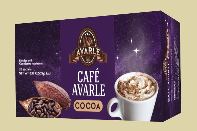 Cafe Avarle Healthy Cocoa with Ganoderma (20 pk/box) - Click Image to Close