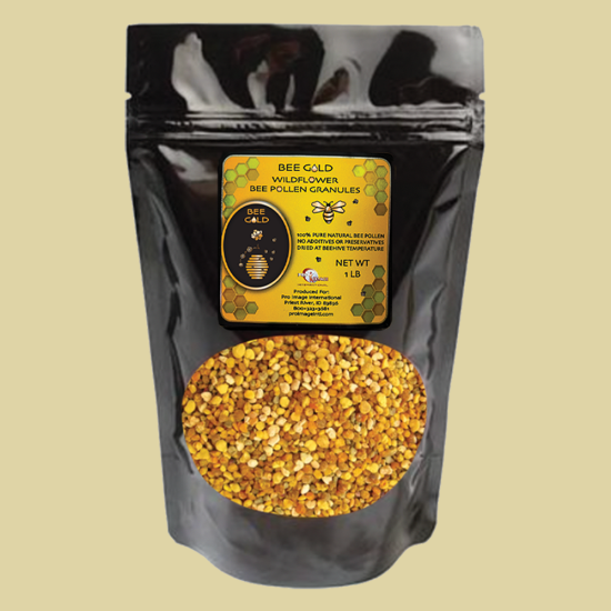 Bee Gold - Wildflower Bee Pollen Granules - (1 Pound Bag) - Click Image to Close