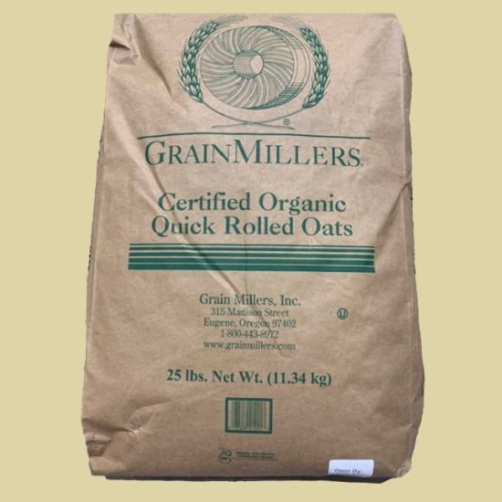 Quick Rolled Oats Organic (25 Pounds) - Click Image to Close