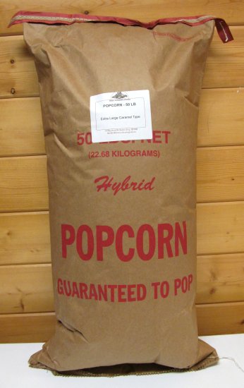 Amish Country Extra Large Carmel Popcorn - 25 Pounds - Click Image to Close