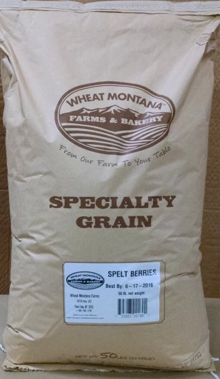 Spelt Grain Berries, White - Montana Milling (50 Pound Bag) - Click Image to Close