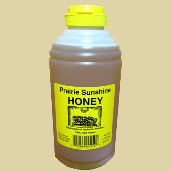 Prairie Sunshine Honey - Skep with squirt cap (24 Ounces) - From Montana USA! - Click Image to Close