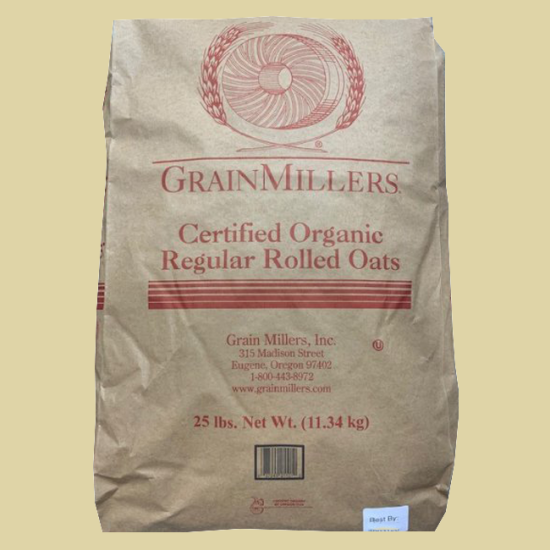 Regular Rolled Oats Organic (25 Pounds) - Click Image to Close