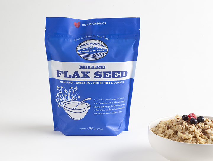 Milled Brown Flaxseed - Wheat Montana (1.75 Pound Bag) - Click Image to Close