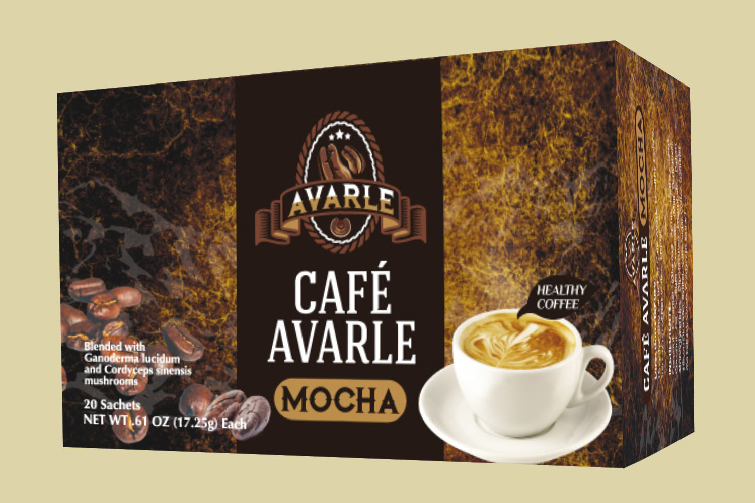 Café Avarle Healthy Mocha with Ganoderma & Cordyceps - (20 pk/box) Café Avarle Healthy Mocha with Ganoderma & Cordyceps - (20 pk/box)